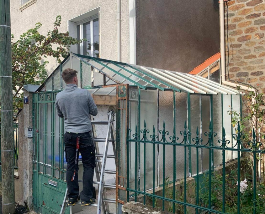 Réfection de verrière à l'ancienne avec solin de mastic à Nantes (44) - Menuiserie Miroiterie Nantaise - Dépannage en vitrerie et miroiterie à Nantes et Ancenis en Loire-Atlantique (44)